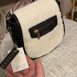 Camden Mini Messenger Bag - Black and Cream